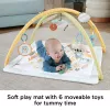 Fisher-Price Sensimals Simply Senses Manta de actividades para recién nacido con 6 juguetes sensoriales