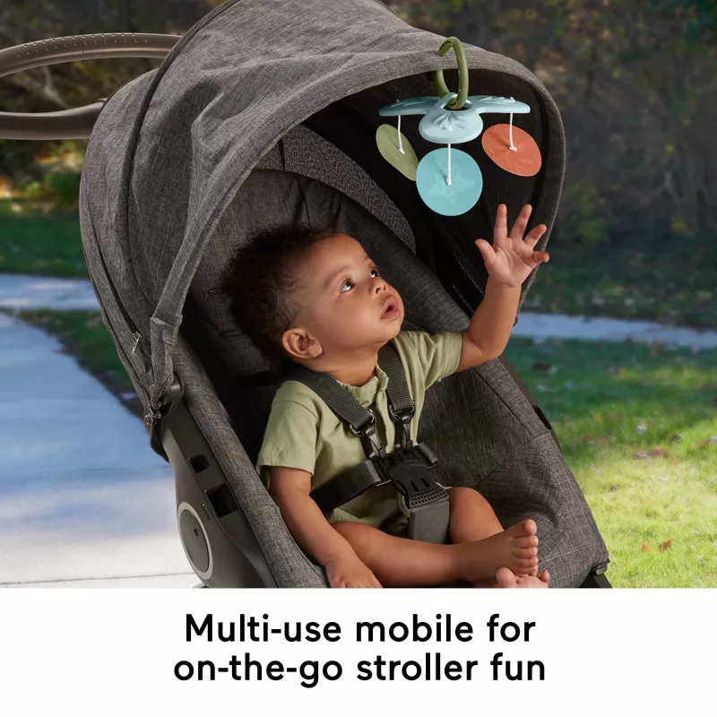 Fisher-Price Sensimals Simply Senses Manta de actividades para recién nacido con 6 juguetes sensoriales