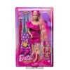 Muñeca Barbie Fun & Fancy con cabello rubio extra largo y multicolor y accesorios de estilismo