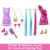 Muñeca Barbie Fun & Fancy con cabello rubio extra largo y multicolor y accesorios de estilismo