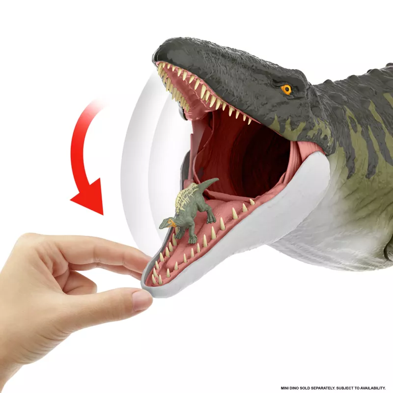 Figura de acción Jurassic World Rebirth Super Colossal Mosasaurus, juguete dinosaurio