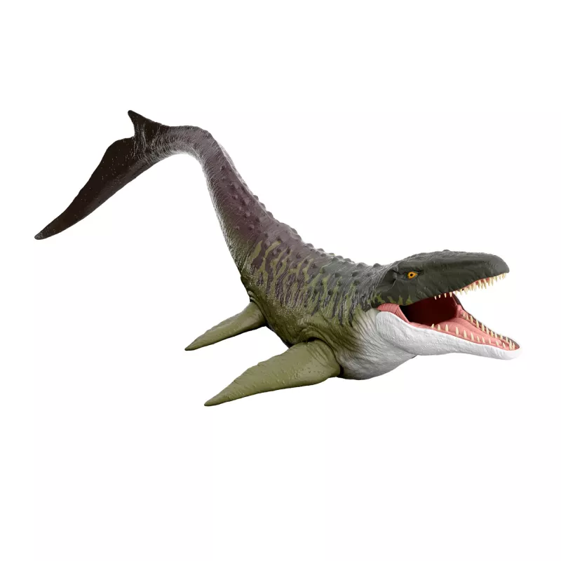 Figura de acción Jurassic World Rebirth Super Colossal Mosasaurus, juguete dinosaurio