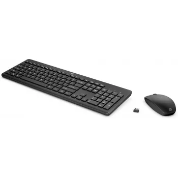 Combinación inalámbrica de ratón y teclado HP 235, inalámbrico, RF Wireless, mecánico, QWERTY, negro, ratón incluido