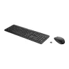 Combinación inalámbrica de ratón y teclado HP 235, tamaño completo (100 %), inalámbrico, RF Wireless, negro, ratón incluido
