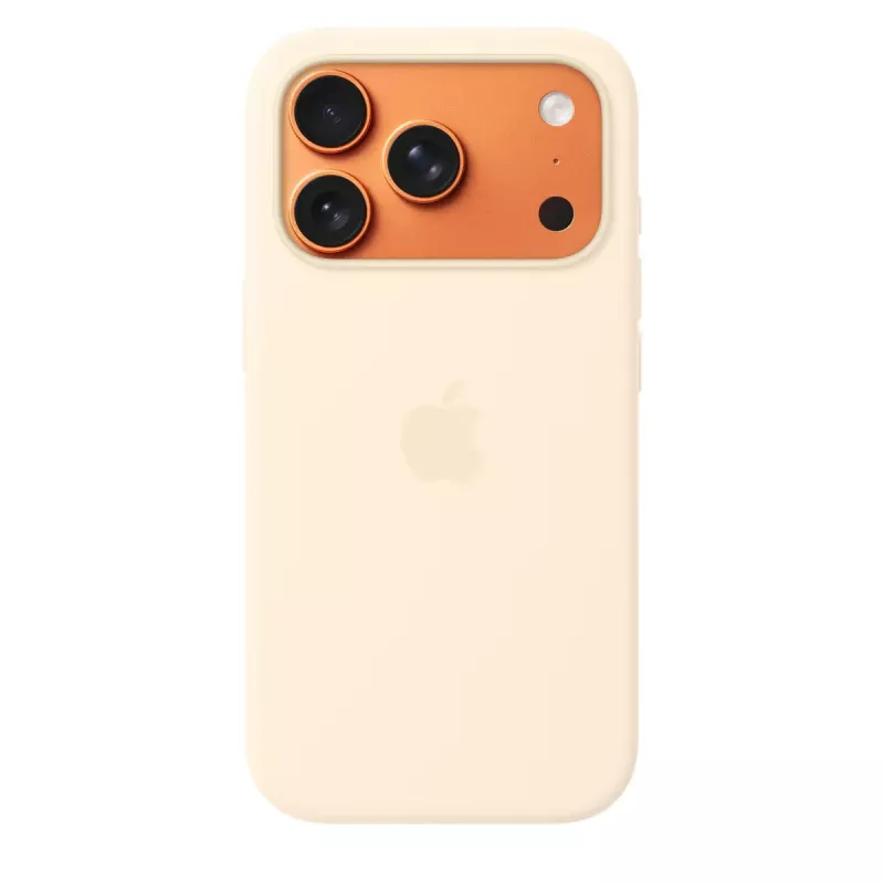 Funda de silicona con MagSafe para Apple iPhone 17 Pro — vainilla, compatible con pantalla de 16 cm (6,3