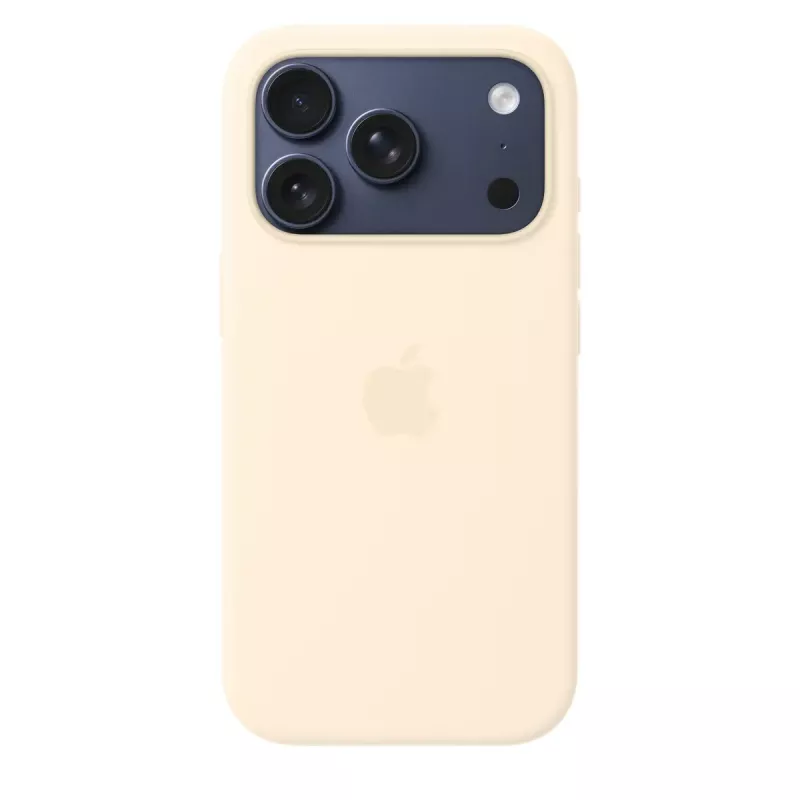 Funda de silicona con MagSafe para Apple iPhone 17 Pro — vainilla, compatible con pantalla de 16 cm (6,3