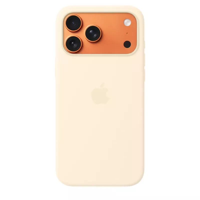 Funda de silicona con MagSafe para Apple iPhone 17 Pro Max — vainilla, compatible con pantalla de 17,5 cm (6,9