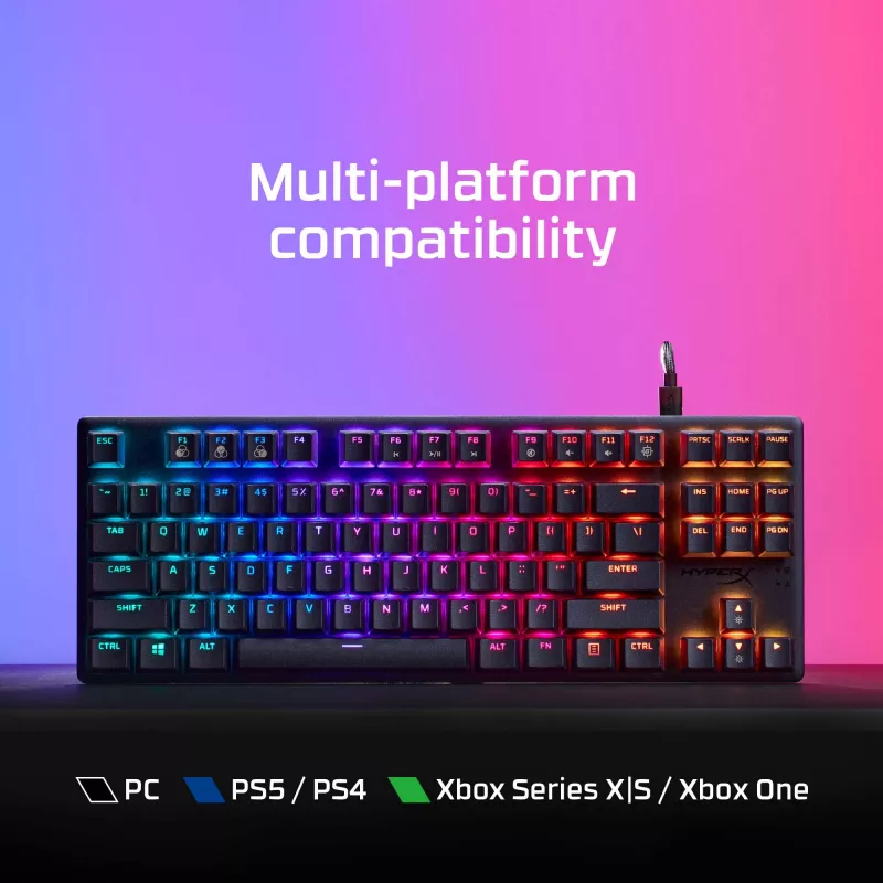 Teclado gaming mecánico HyperX Alloy Origins Core PBT HX Aqua