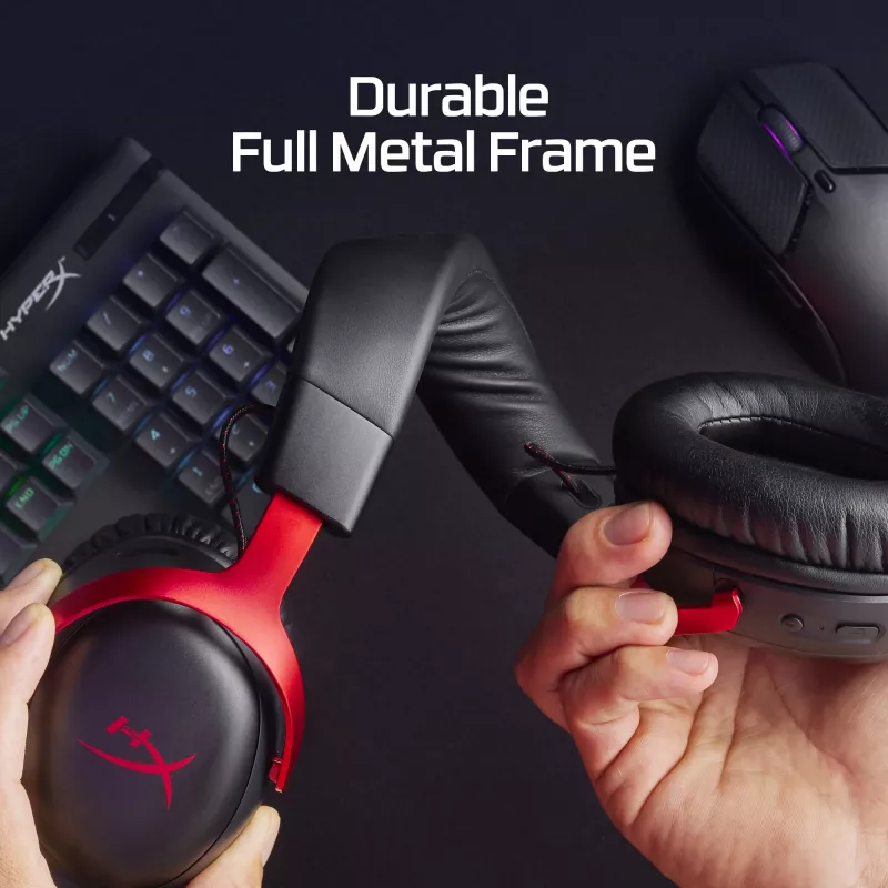 HyperX Cloud III Wireless - Auriculares gaming, negro, China, circumaurales, cerrados, activos, 155 mm