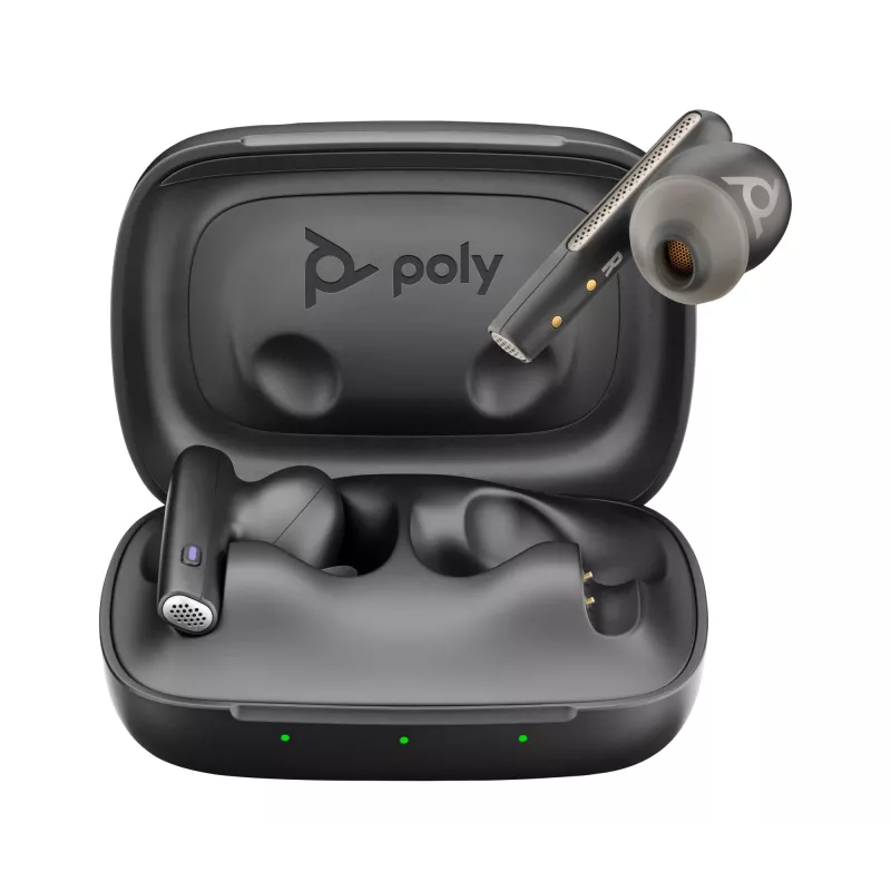 HP Poly Voyager Free 60 UC M Carbon negro auriculares + adaptador BT700 USB-C + estuche de carga básico