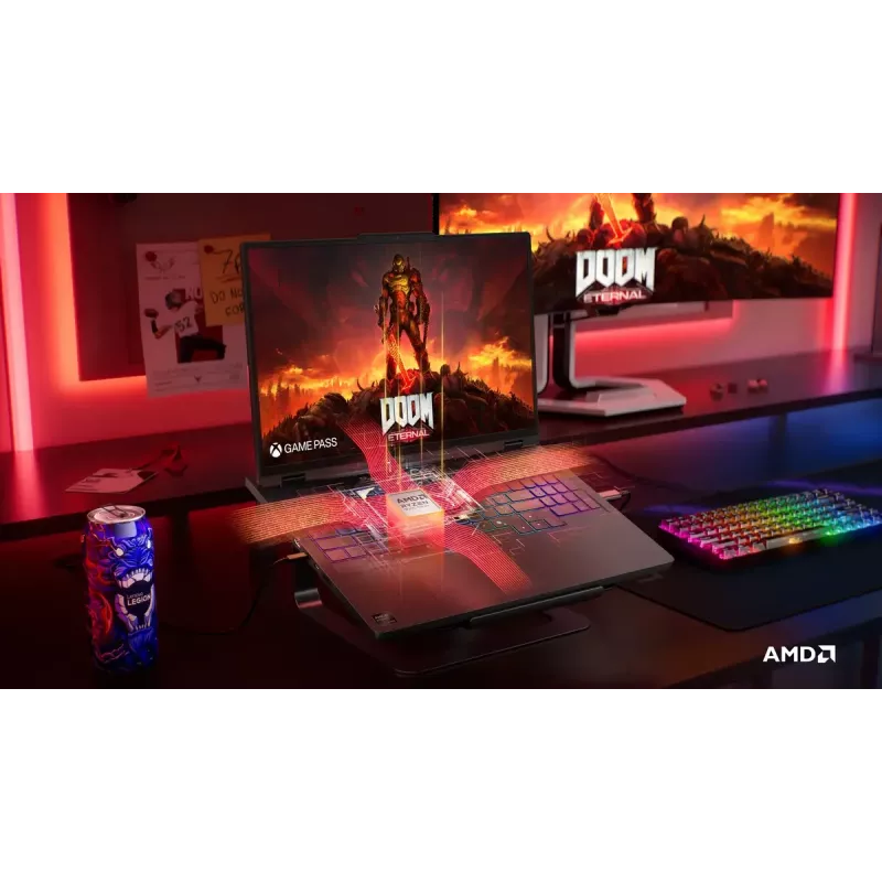 Portátil Lenovo Legion Pro 5 16 WQXGA – AMD Ryzen 9 9955HX, 32GB RAM, 1TB SSD, NVIDIA RTX 5070 8GB, Windows 11 Home