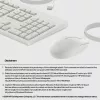 HP 225 Combinación de ratón y teclado con cable, tamaño completo (100 %), con cable, USB, Blanco, ratón incluido