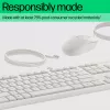 HP 225 Combinación de ratón y teclado con cable, tamaño completo (100 %), con cable, USB, Blanco, ratón incluido