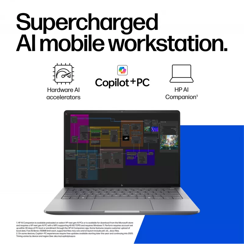 HP ZBook Ultra G1a Copilot+ PC AMD Ryzen AI Max PRO 390 35,6 cm (14 pulgadas) Pantalla táctil 2.8K 64 GB LPDDR5x-SDRAM Wi-Fi 7 (802.11be) Windows 11 Pro Estación de trabajo AI, AI PC Plata