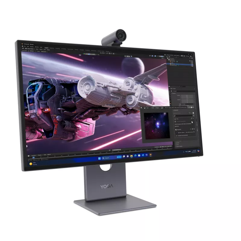 Monitor Lenovo Yoga Pro 27UD-10 – 26,5 inch QD-OLED 4K (3840×2160), 0,03 ms, hub USB-C, VESA, altavoces, altura ajustable, negro