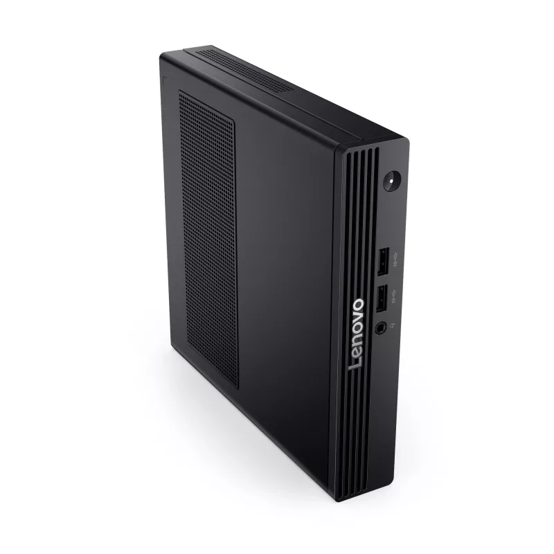 Mini PC Lenovo V100q 13GG Tiny Intel N100, 8 GB DDR5 RAM, 256 GB SSD, Wi‑Fi 6, teclado alemán, negro