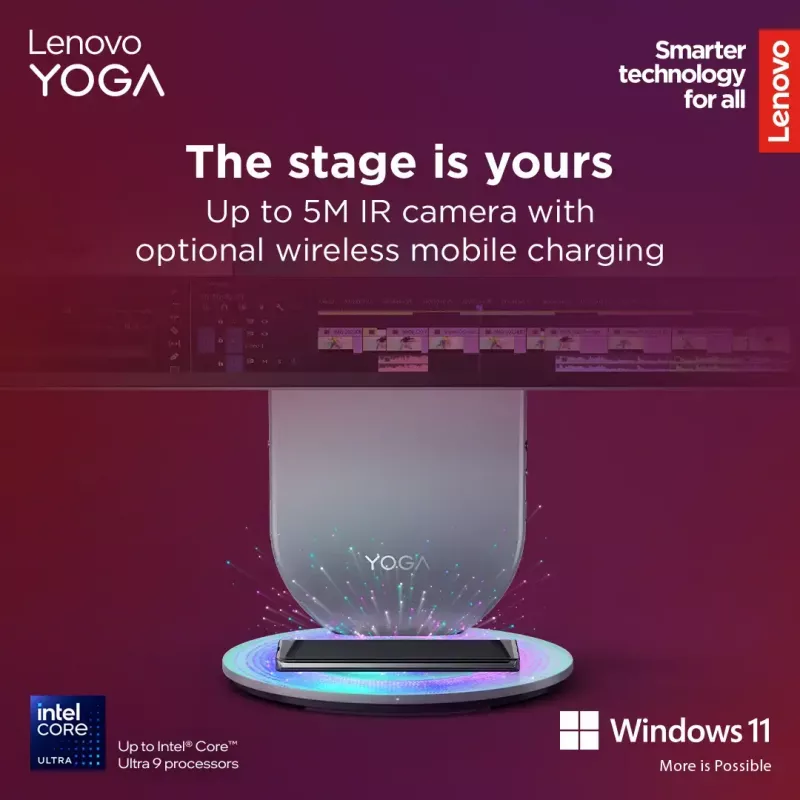 Todo en uno Lenovo Yoga AIO 9 27IAH10 — 27 inch QHD, Intel Core Ultra 7 255H, 16 GB LPDDR5x, 1 TB SSD, Intel Arc 140T, Windows 11 Home