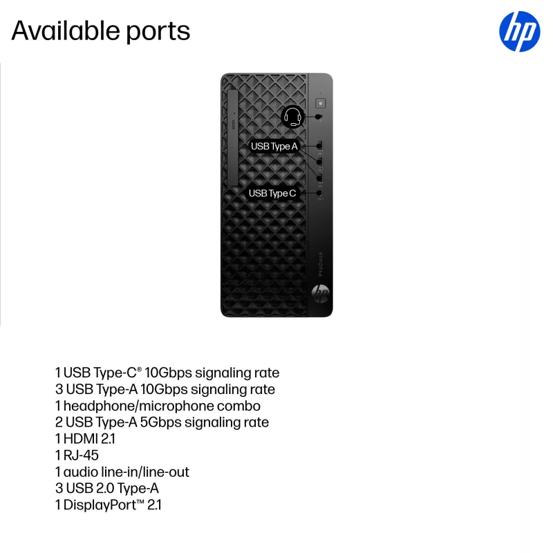 HP ProDesk 4 Tower G1i PC de sobremesa AI Intel Core Ultra 5 225 16 GB DDR5-SDRAM Windows 11 Pro