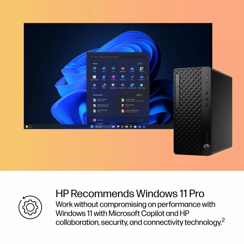 HP ProDesk 4 Tower G1i PC de sobremesa AI Intel Core Ultra 5 225 16 GB DDR5-SDRAM Windows 11 Pro