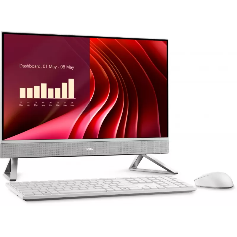 Todo en uno PC Dell EC24250 — 23,8 inch FHD (1920×1080), Intel Core i5-1334U 4,6 GHz, 16 GB DDR5, 1 TB SSD, Windows 11 Pro, Wi‑Fi 6E, Blanco