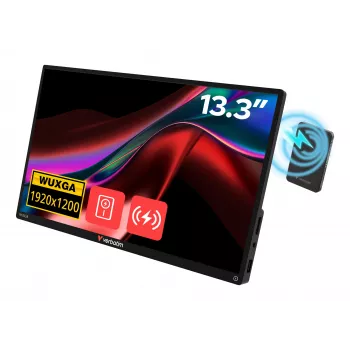 Monitor portátil VERBATIM 13,3 pulgadas WUXGA (1920x1200) pantalla táctil IPS, batería, USB-A/USB-C, 3,5 mm, aluminio, 0,925 kg