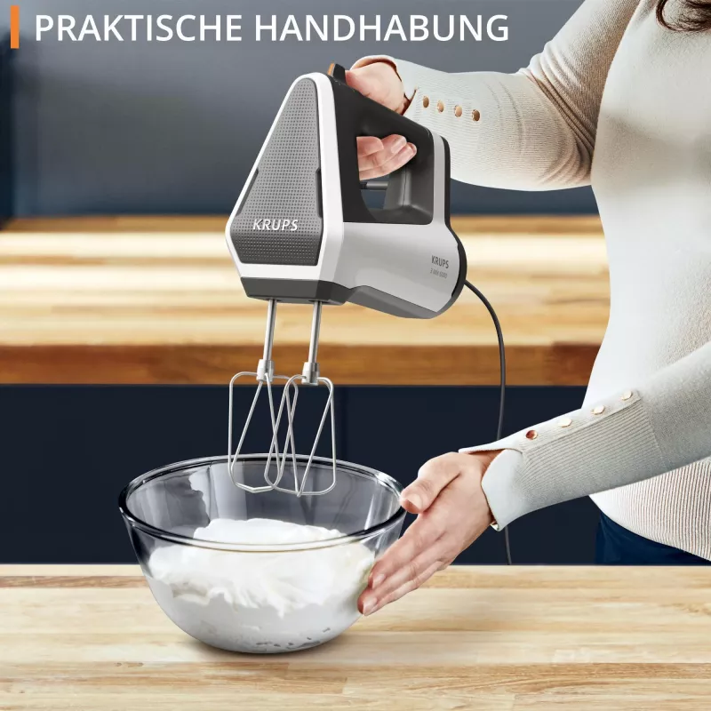 Batidora de varillas Krups 3MIX 6000 600 W Gris, Blanco