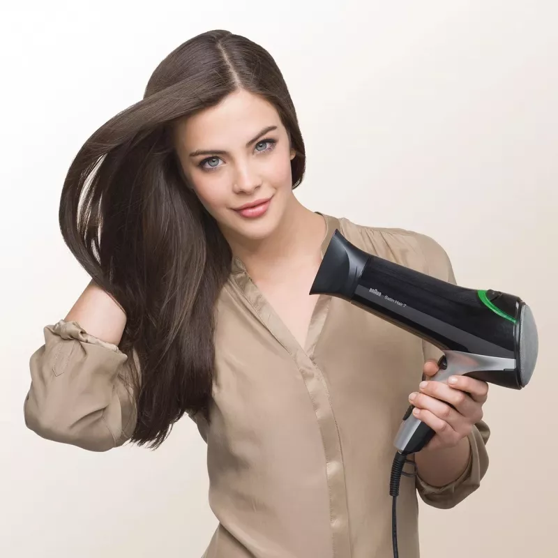 Secador de pelo Braun HD710 2200 W Negro, Plata