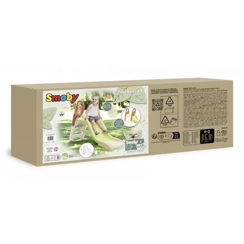 Tobogán de exterior SMOBY Life Slide KS 820510 — tobogán de jardín infantil de plástico