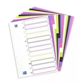 Separador Elba Oxford 400005445 — A4 polipropileno (PP), colores surtidos, 6 uds., 227×300 mm