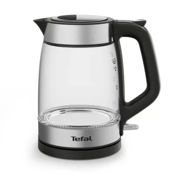 Hervidor de cristal Tefal KI605830 hervidor eléctrico 1,7 L 2200 W negro, plateado, transparente