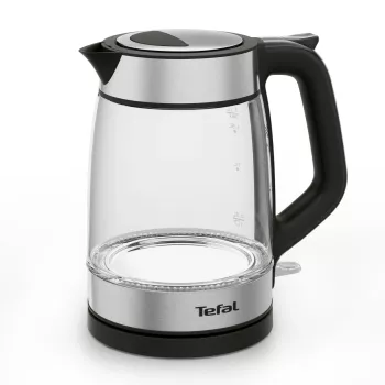 Hervidor de cristal Tefal KI605830 hervidor eléctrico 1,7 L 2200 W negro, plateado, transparente