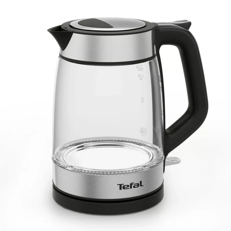Hervidor de cristal Tefal KI605830 hervidor eléctrico 1,7 L 2200 W negro, plateado, transparente