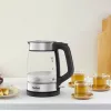 Hervidor de cristal Tefal KI605830 hervidor eléctrico 1,7 L 2200 W negro, plateado, transparente