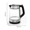 Hervidor de cristal Tefal KI605830 hervidor eléctrico 1,7 L 2200 W negro, plateado, transparente