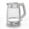 Hervidor de cristal Tefal KI605B30 hervidor eléctrico 1,7 L 2200 W gris, plateado, transparente