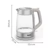 Hervidor de cristal Tefal KI605B30 hervidor eléctrico 1,7 L 2200 W gris, plateado, transparente