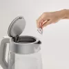 Hervidor de cristal Tefal KI605B30 hervidor eléctrico 1,7 L 2200 W gris, plateado, transparente