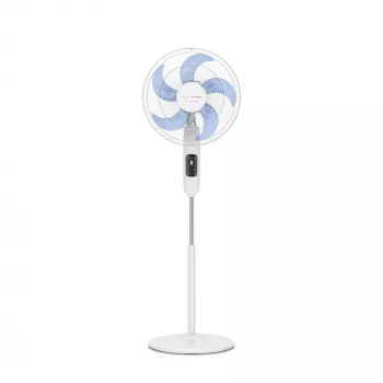 Ventilador de suelo doméstico Rowenta Turbo Silence VU5450F0, 32 W, 1470 mm de altura, blanco