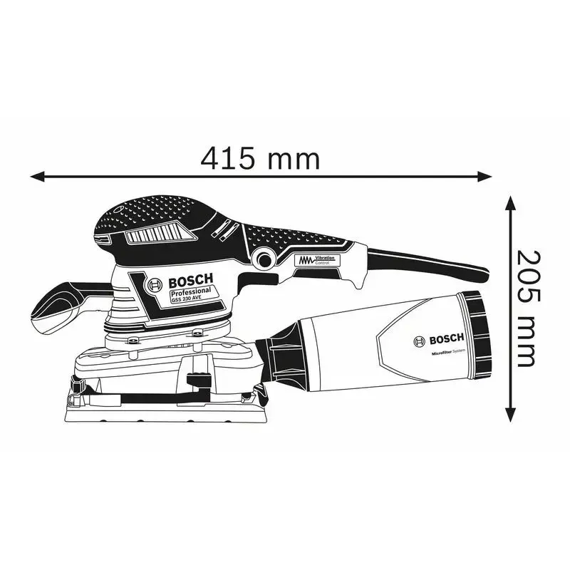 Bosch 0 601 292 801 lijadora orbital portátil lijadora orbital 11000 rpm 22000 OPM