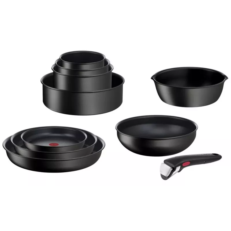 Set de ollas Tefal Ingenio L76391 – set mixto de aluminio, 4 piezas (ollas Ø16/18/20 cm) negro