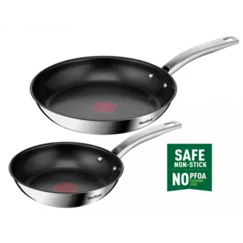 Set de sartenes Tefal Intuition B817S255 — sartenes de acero inoxidable 20 cm y 26 cm