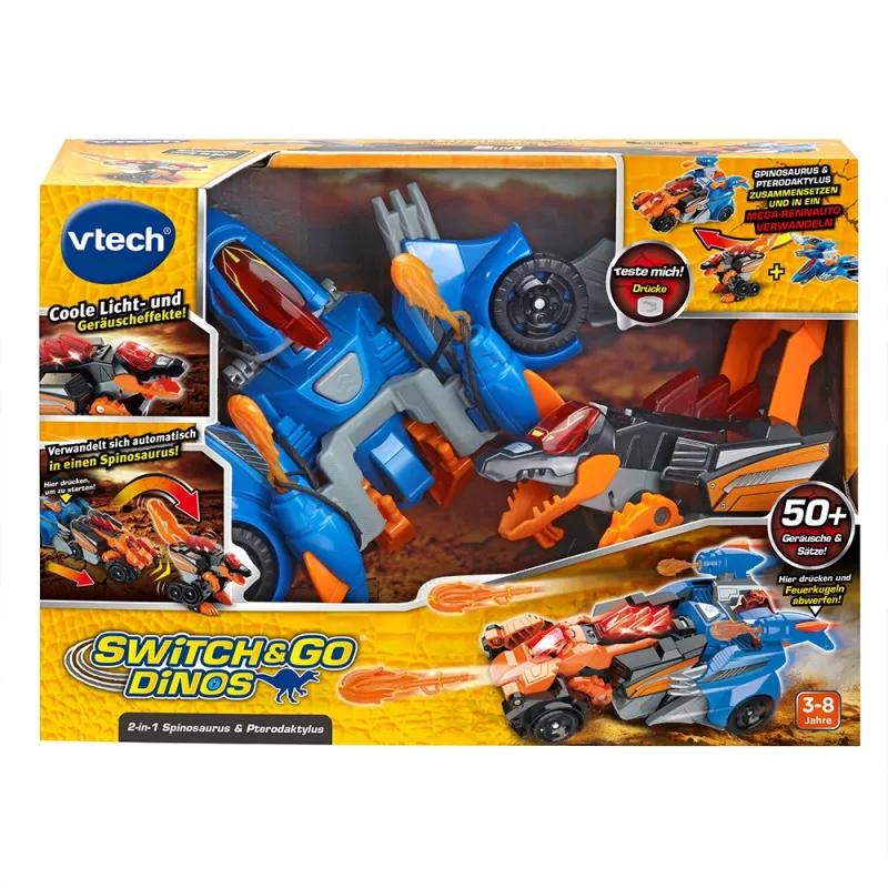 VTech Switch & Go Dinos 549304, 3 año(s), con sonido, multicolor, 570 g