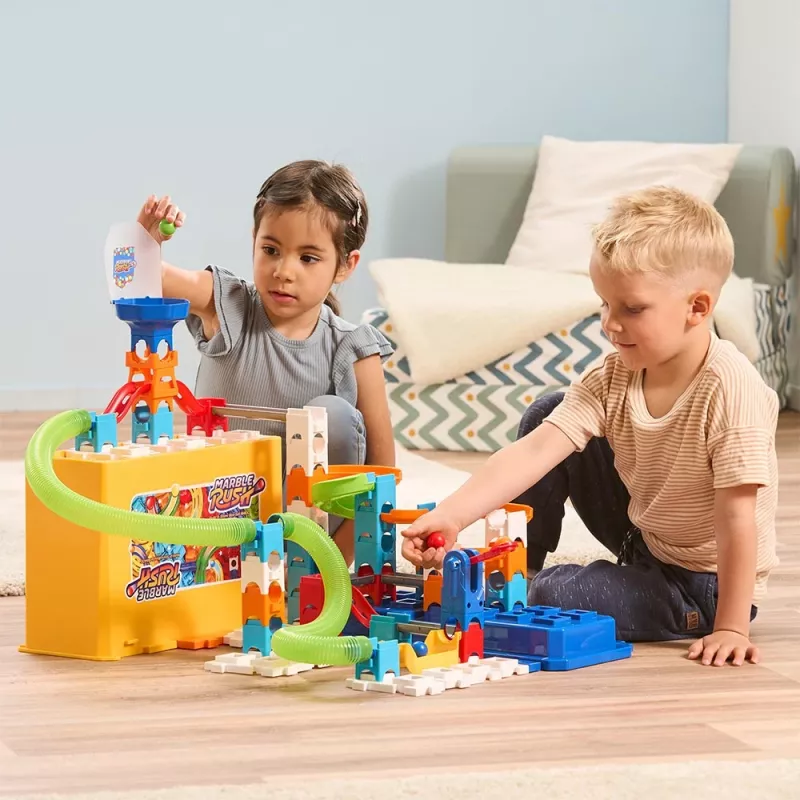 Set de construcción VTech Marble Rush M400 — 80 piezas, circuito de canicas interactivo
