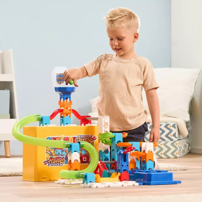 Set de construcción VTech Marble Rush M400 — 80 piezas, circuito de canicas interactivo