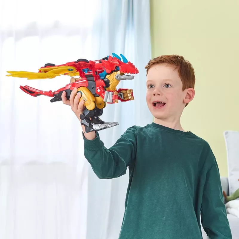 Figura de juego VTech Switch & Go Combo Mega Dragon — set de juego de dragón transformable en vehículo