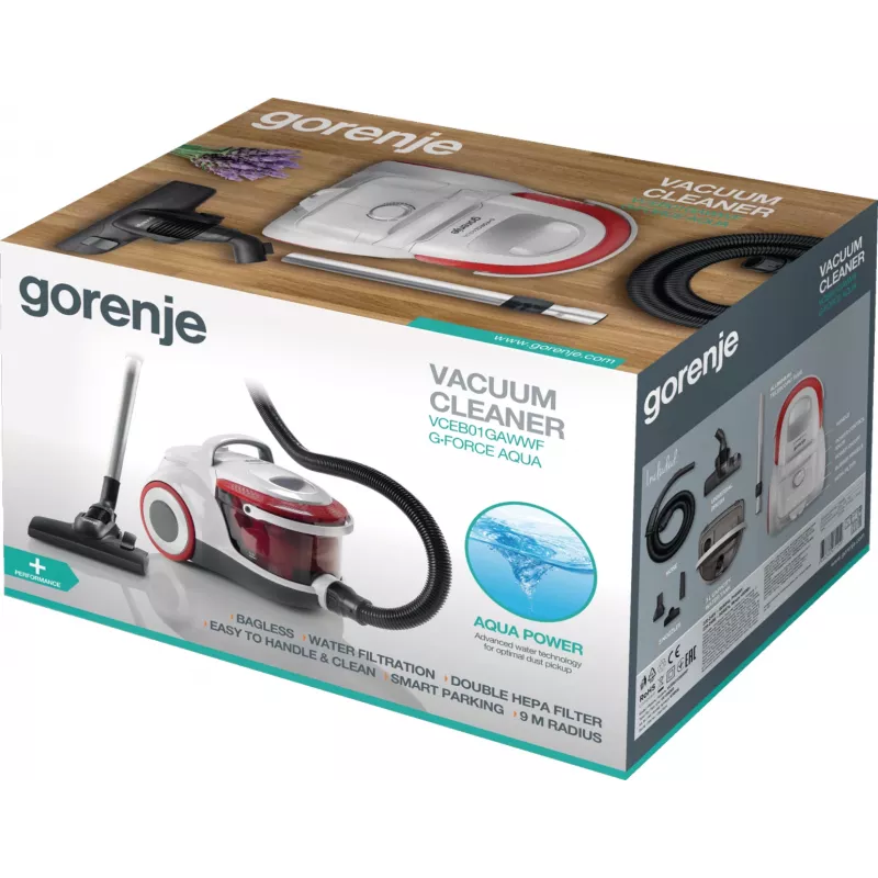 Aspirador de escoba Gorenje VCEB01GAWWF 3 L en seco sin bolsa