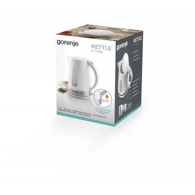 Hervidor Gorenje K17WE 1,7 L 2200 W blanco