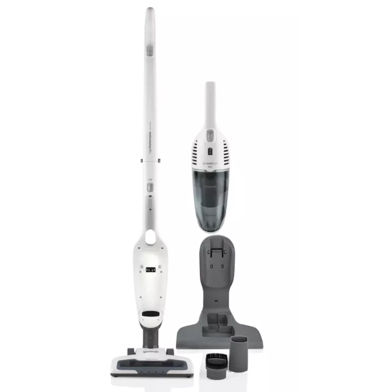 Aspirador de escoba 2 en 1 Gorenje SVC180FW batería en seco HEPA sin bolsa 0,6 L blanco