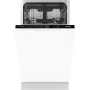 Lavavajillas Gorenje GV561D10 BK070, integrable bajo encimera, slimline (45 cm), blanco, estándar (80 - 85 cm), negro, botones