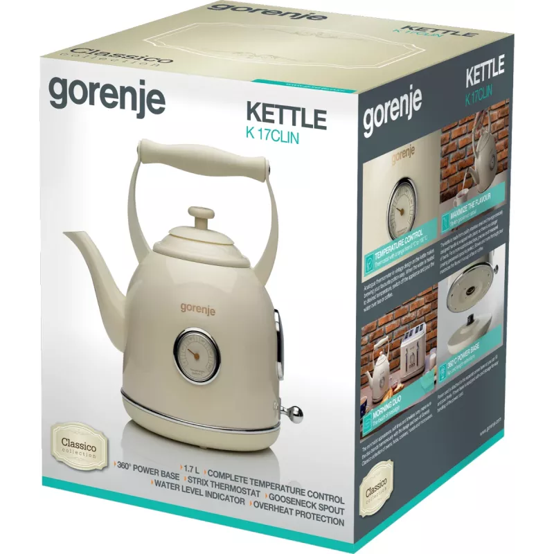 Gorenje K17CLIN hervidor eléctrico 1,7 l 2000 W crema
